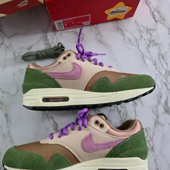 nike air max 1 nh sz 7 treeline/light bordeaux DR9773-300 - Picture 2 of 7
